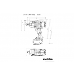 SSW 18 LTX 1750 BL Akumulatorowy zakrętak udarowy Karton Metabo 602402850