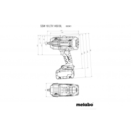 SSW 18 LTX 1450 BL Akumulatorowy zakrętak udarowy Karton Metabo 602401850