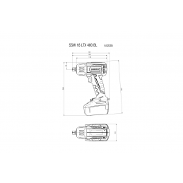 SSW 18 LTX 400 BL Akum. zakrętak udarowy Karton Metabo 602205890