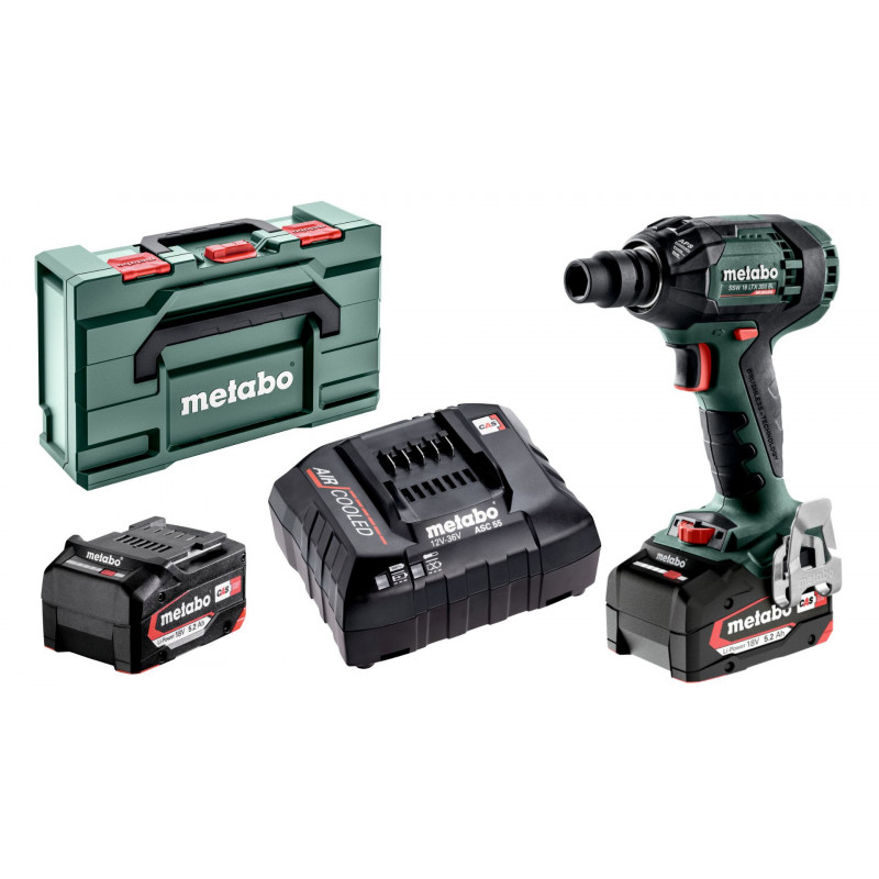 SSW 18 LTX 300 BL  Akum. Zakrętak Udarowy 2x5.2Ah LiPOWER i ładowarka Metabo 602395650