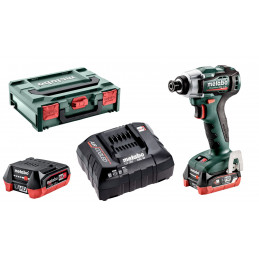 PowerMaxx SSD 12 BL Akum. Zakrętak Udarowy 2x4Ah LiHD i ładowarka Metabo 601115800