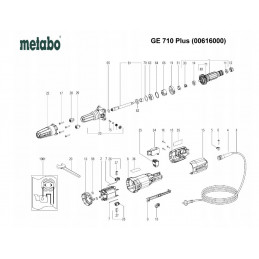 Zacisk mocujący  6 mm z nakrętką mocującą 2 krawędzie do szlifierek prostych Metabo 630820000