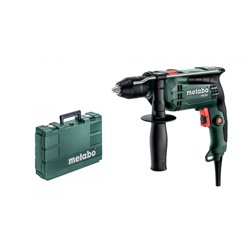 SBE 650 Wiertarka udarowa z uchwytem Futuro Plus i walizką Metabo 600742500