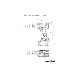 SB 18 LTX-3 BL Q I Metal Akum. wiertarka udarowa z walizką Metabo 603182840