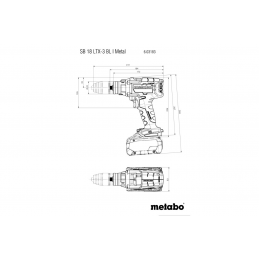 SB 18 LTX-3 BL I Metal Akum. wiertarka udarowa Metabo 603183850