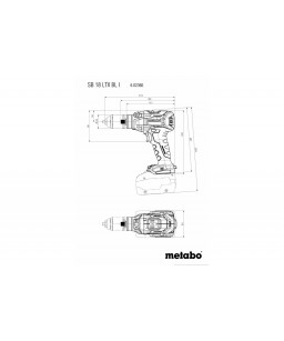 SB 18 LTX BL I Wiertarka udarowa aku 2x5.2Ah LiPOWER i ładowarka Metabo 602360650