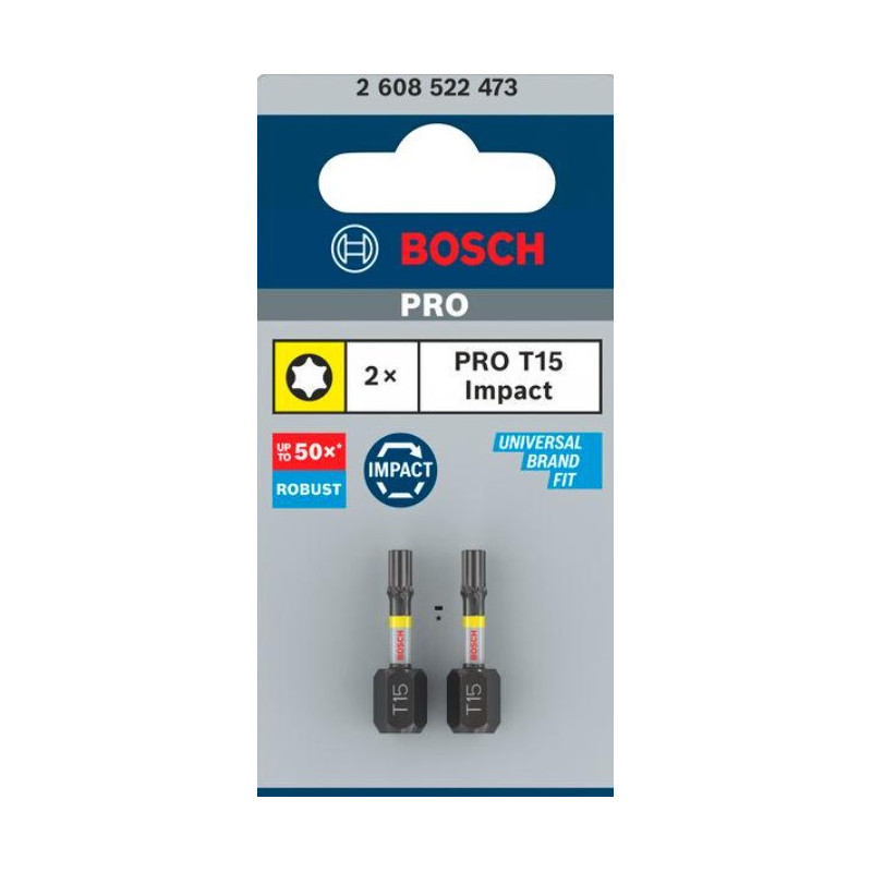 Bit PRO Torx Impact 25mm T15 Bosch 2608522473 (1opak/2szt)