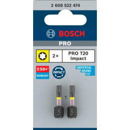 Bit PRO Torx Impact 25mm T20 Bosch 2608522474 (1opak/2szt)