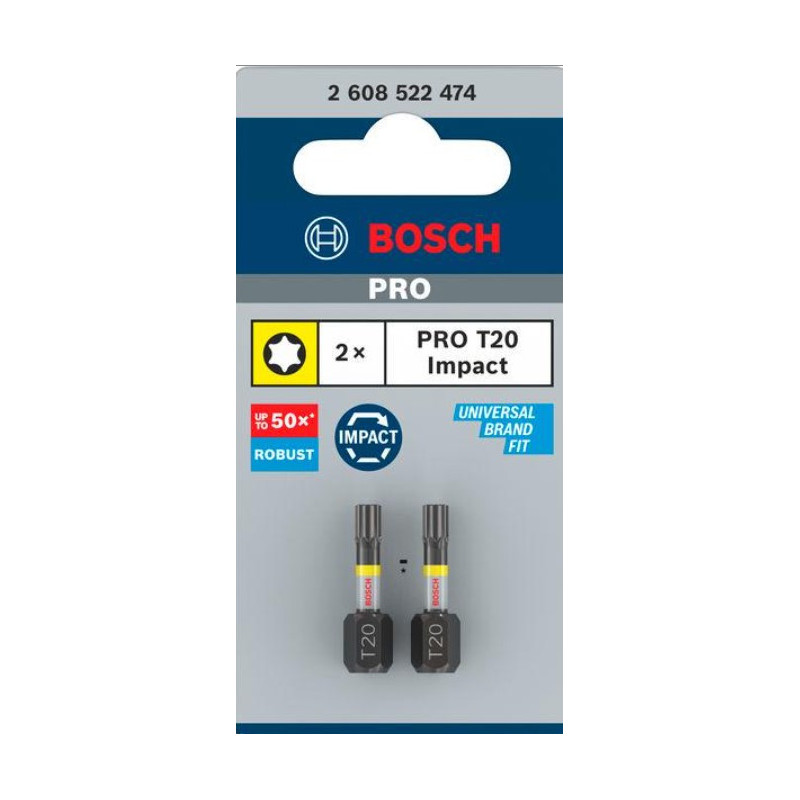 Bit PRO Torx Impact 25mm T20 Bosch 2608522474 (1opak/2szt)