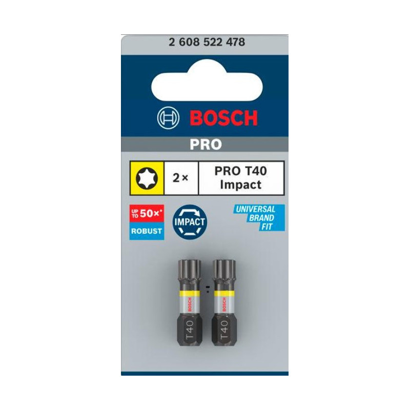 Bit PRO Torx Impact 25mm T40 Bosch 2608522478 (1opak/2szt)