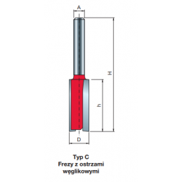 Frez typu C dwustronny do obróbki prostej drewna MM-11008P FREUD