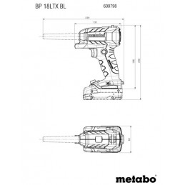 BP 18 LTX BL Pistolet wydmuchowy aku 18V Metabo 600798850