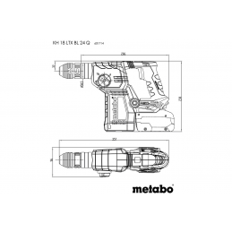 KH 18 LTX BL 24 Q Set ISA Kombimłotek Akumulatorowy Metabo  601714930