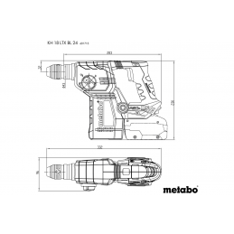 KH 18 LTX BL 24 Kombimłotek Akumulatorowy 2x5.5Ah LiHD Metabo 601713660