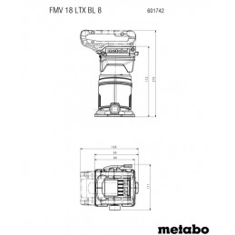 FMV 18 LTX BL 8 Frezarka do krawędzi aku Metabo 601742850