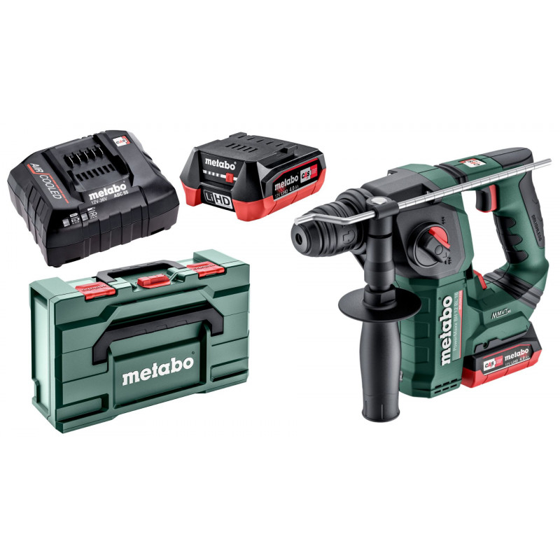 PowerMaxx BH 12 BL 16  Młotowiertarka akum. 2x4Ah LiHD i ładowarka Metabo 600207800