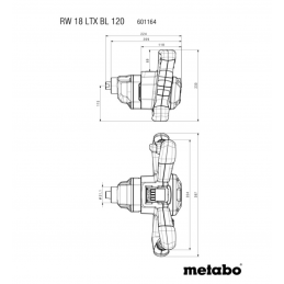 RW 18 LTX BL 120 Mieszarka akumulatorowa Metabo 601164850