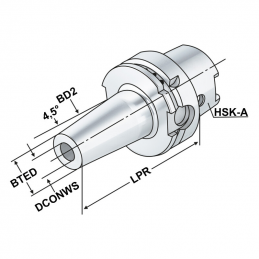 Oprawka termokurczliwa HSK-A 63 d12 A90 DIN 69893