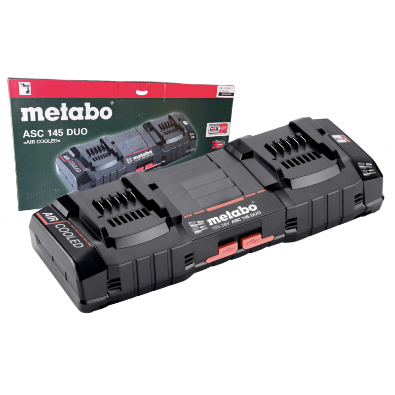 Metabo 627495000 - Podwójna Szybka Ładowarka ASC 145 DUO 12-36V AIR COOLED