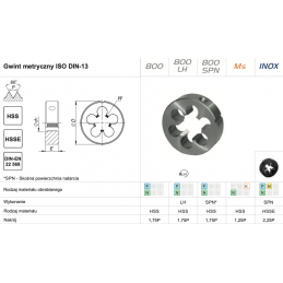 NARZYNKA M 7 DIN-22568 (6g) HSS 800 FANAR N1-121001-0070