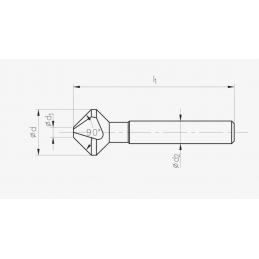POGLEBIACZ DIN 335-C 90"*20,5  HSSE TICN FANAR T2-045110-0205