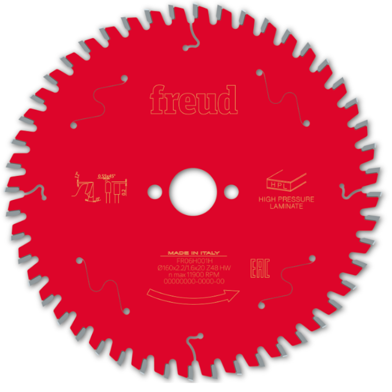 Piła tarczowa do Aluminium i HPL 160x20 mm 48Z FR06H001H FREUD