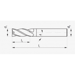 FREZ TRZPIENIOWY WEGLIK FI  8,0 20/ 58 Z2 HA8 VHM AT X-MILL 230 X-MILL 230 FANAR M9-234X00-0080