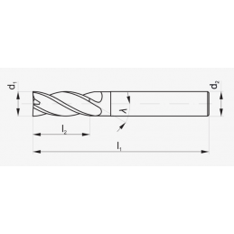 FREZ TRZPIENIOWY WEGLIK FI 10,0  40/100 Z4 HA10 VHM AT X-MILL 430L FANAR M9-434X20-0100