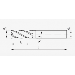 FREZ TRZPIENIOWY WEGLIK FI 10,0  22/ 72 Z3 HA10 VHM AL 345 FANAR M9-341700-0100