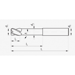 FREZ TRZPIENIOWY WEGLIK FI  4,0  8/63 Z4 HA6 VHM AT 440NL X-MILL FANAR M9-444XG0-0040