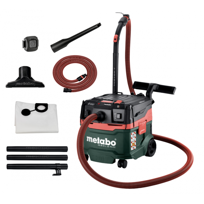 Metabo 602071850 - Profesjonalny Odkurzacz Przemysłowy Akumulatorowy AS 36-18 L 20 PC