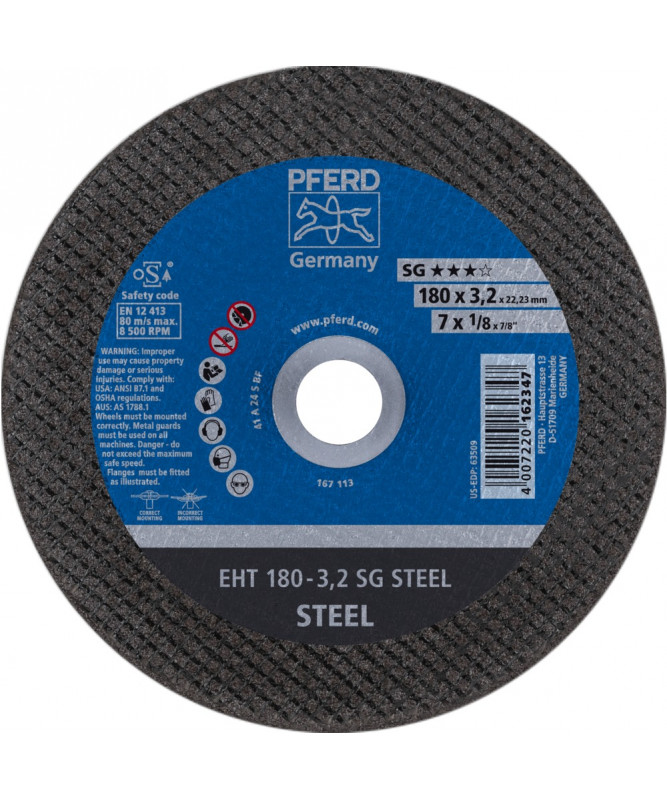 PFERD Sciernice tarczowe do ciecia EHT 180-3,2 SG STEEL