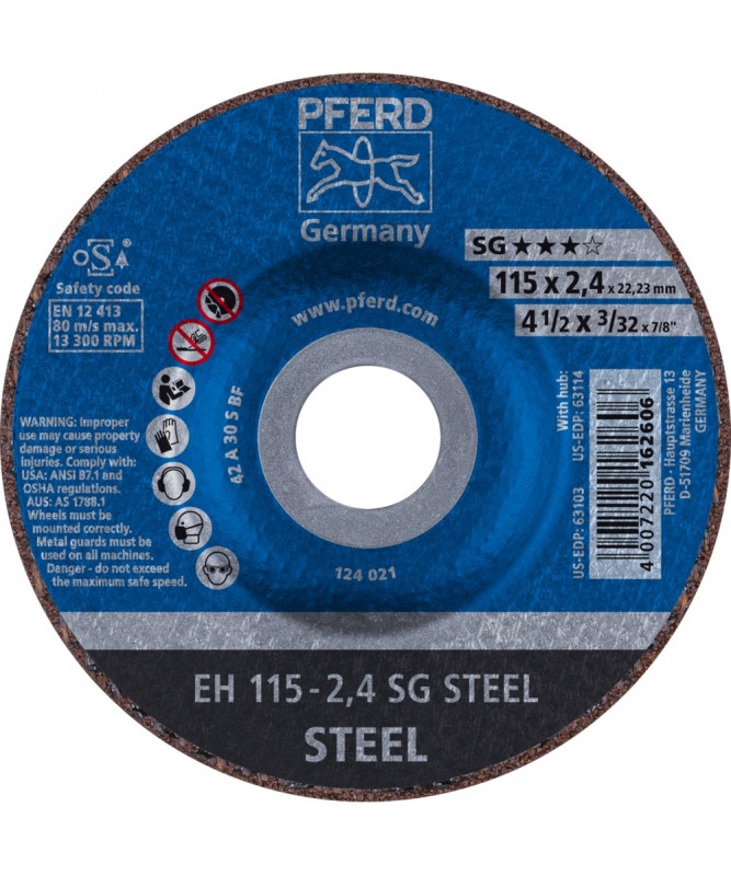 PFERD Sciernice tarczowe do ciecia EH 115-2,4 SG STEEL