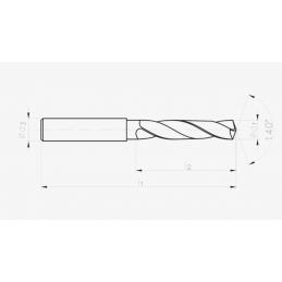 WIERTLO WEGLIK FI  8,00  41/79MM  3xD HA8 VHM AT X-DRILL DIN 6537 FANAR W9-604X13-0800