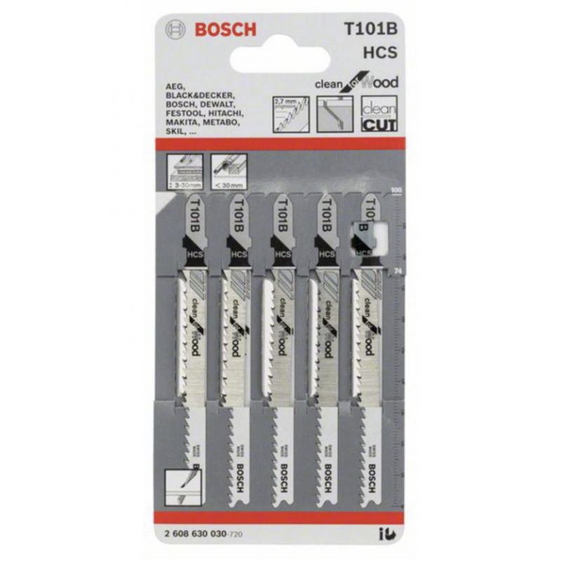 Brzeszczot do wyrzynarek T 101 B Bosch 2608630030 (1opak/5szt) Brzeszczot do wyrzynarek T 101 B Bosch 2608630030 (1opak/5szt)