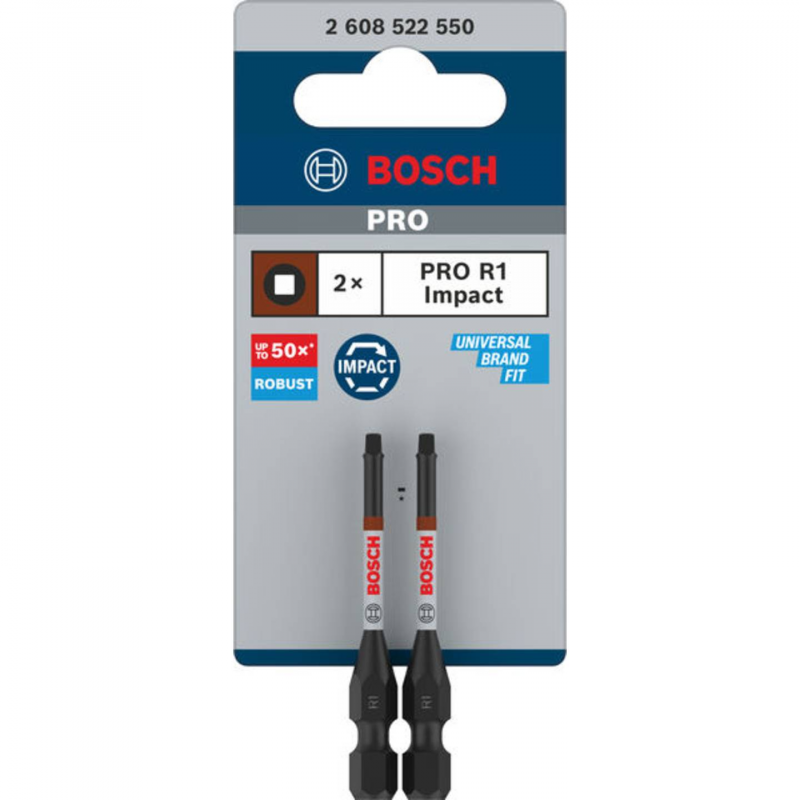 Zestaw 2 szt. przedłużonych bitów SQ1 o długości 55 mm Bosch 2608522550