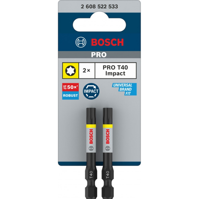 Zestaw 2 szt. przedłużonych bitów  T40 o długości 55 mm Bosch  2608522533
