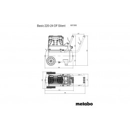 BASIC 220-24 OF SILENT Sprężarka 601593000  Metabo