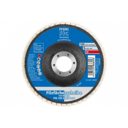 Twarde filcowe ściernice listkowe FFS Ø125mm otwór 22,23mm do prac polerskich Pferd