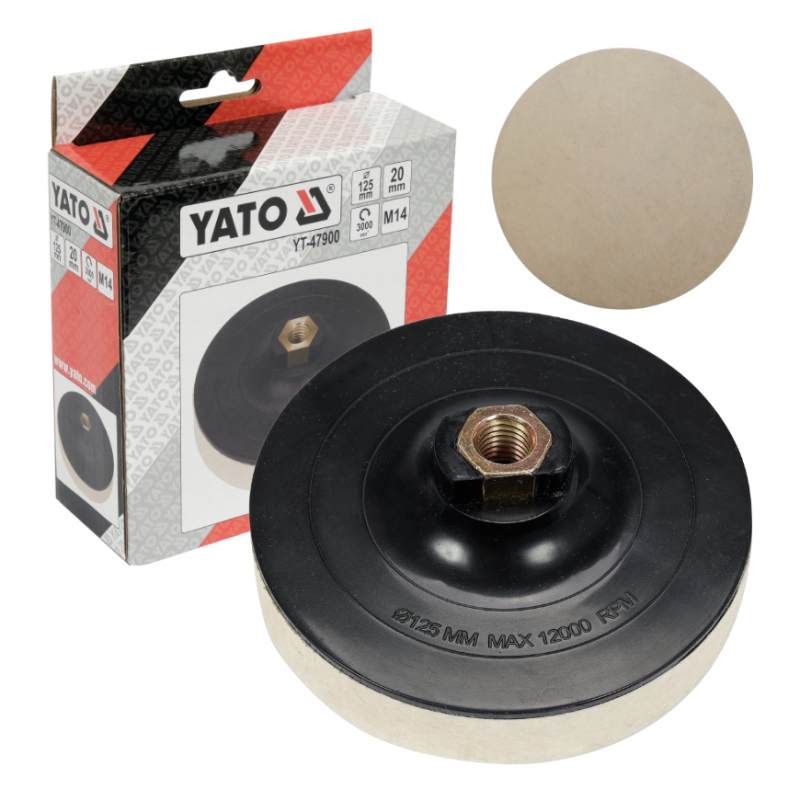 Filc polerski 125x20 mm M14 YT-47900 Yato