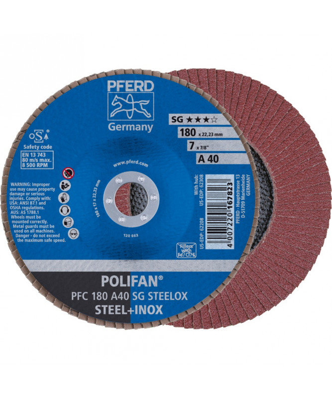 PFERD Sciernica lamelowa POLIFAN PFC 180 A 40 SG STEELOX