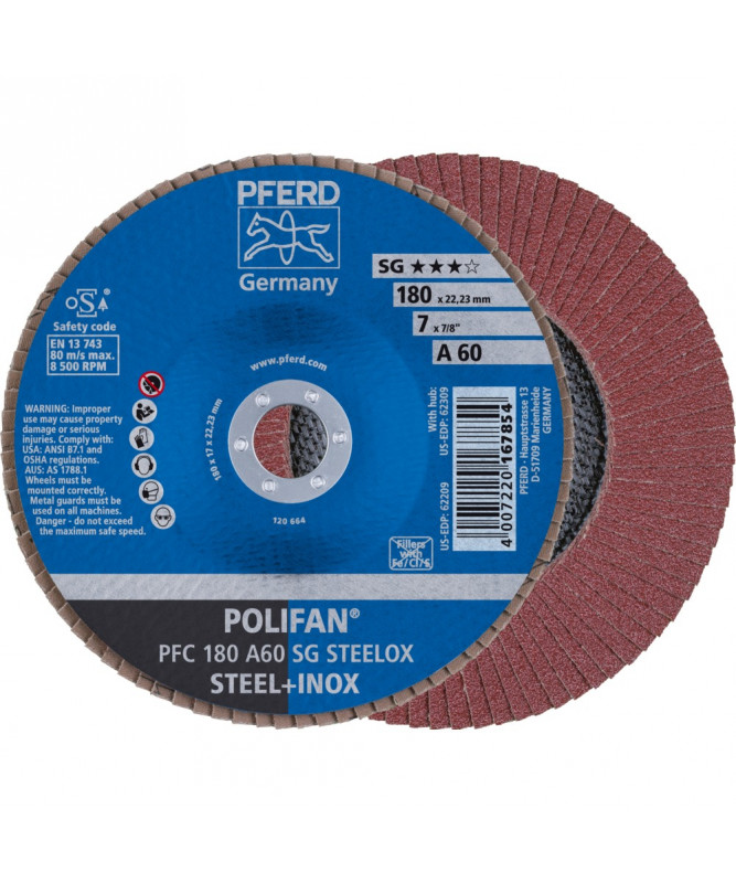 PFERD Sciernica lamelowa POLIFAN PFC 180 A 60 SG STEELOX