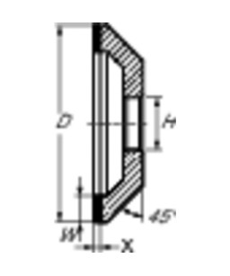 PFERD Narzedzia z nasypem diamentowym 12A2/45° 125-10-2-20 D 126 PHT C75