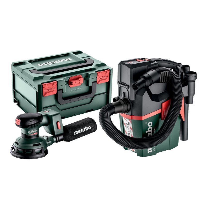 Set SXA 18 LTX 125 BL + AS 18 L PC Compact Maszyny akumulatorowe w zestawach Metabo