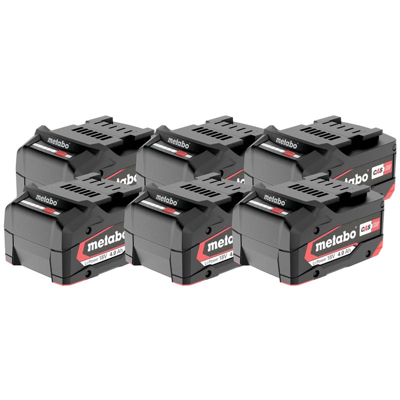 Zestaw – 6x akumulator Li-Power 18 V – 4.0 Ah Metabo