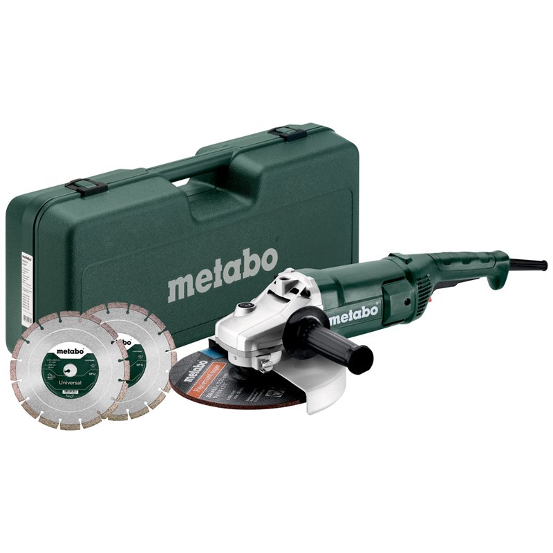 Zestaw: WEP 2200-230 w walizce + 2 x tarcza diamentowa 230 mm Metabo