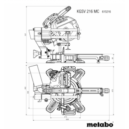 KGSV 216 MC Ukośnica kapówka 615216000 Metabo