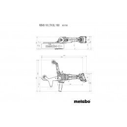 RBVB 18 LTX BL 180 Akumulatorowa szlifierka taśmowa do rur Metabo