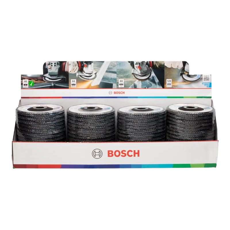 60szt. Tarczy listkowej X451 do małych szlifierek 125x22,23mm, K40, Z27 Bosch