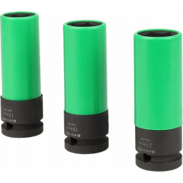 Zestaw 3 szt. kluczy nasadkowych PRO Impact z pokrywami PET 1/2" Bosch 2608003033